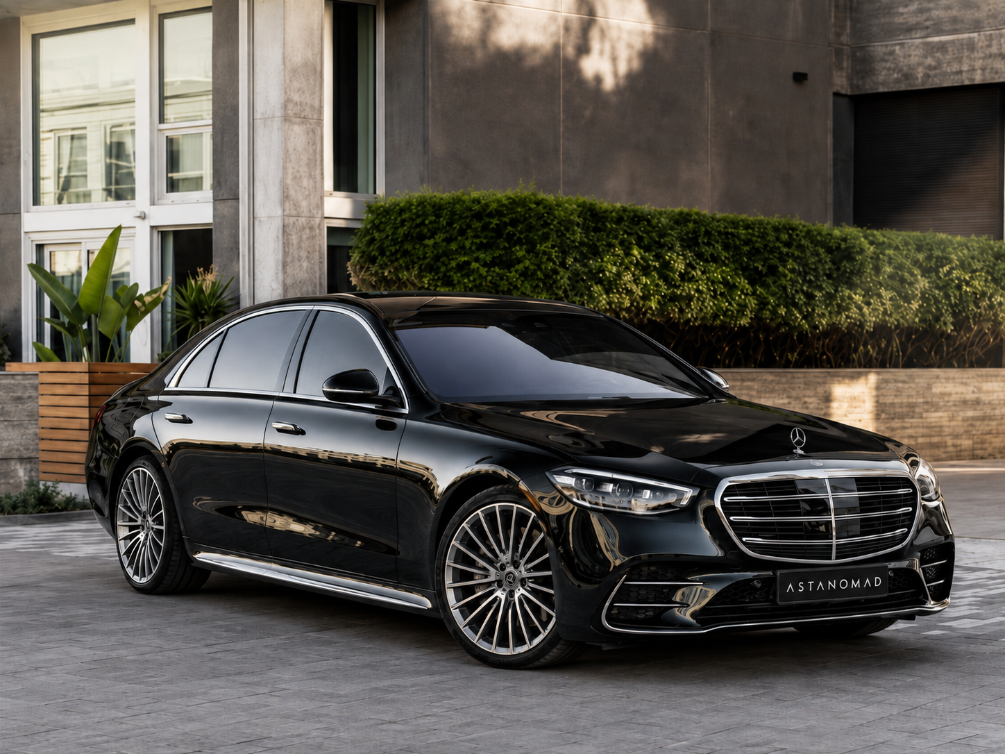 Black executive luxury sedan